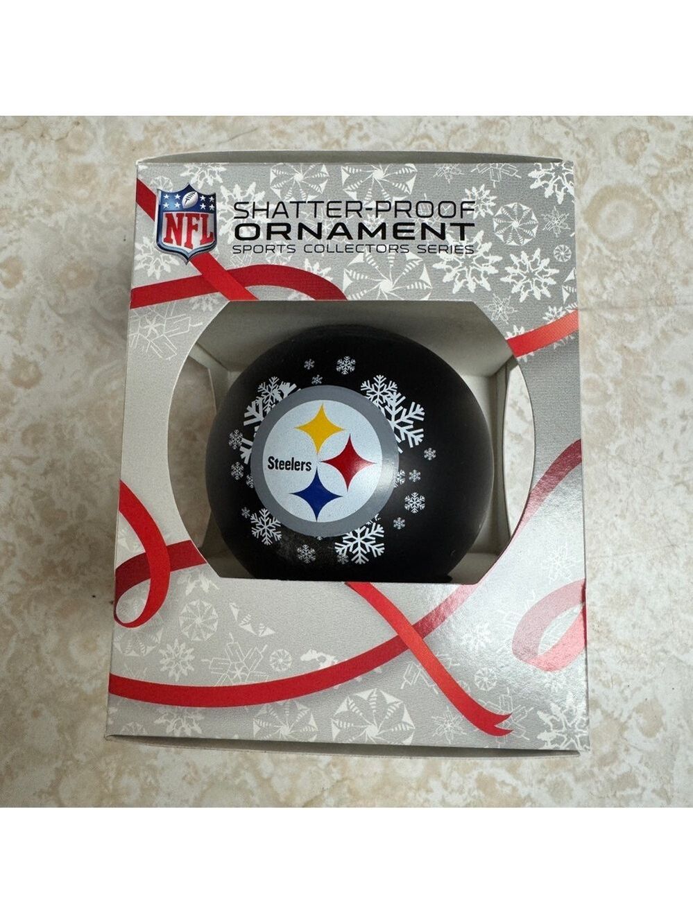 Pittsburgh Steelers NFL shatter-proof ball ornament.new in box